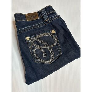 Coogi Women's Jeans‎ Size 9/10 Juniors Rhinestone Blue Denim Low Rise Bling